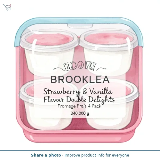 Strawberry & Vanilla Flavour Double Delights Fromage Frais 4 Pack
