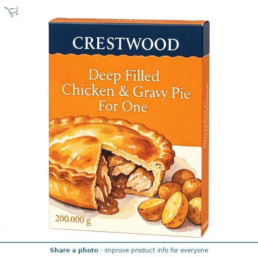 Deep Filled Chicken & Gravy Pie For One