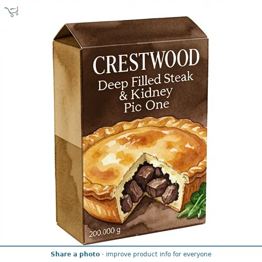 Deep Filled Steak & Kidney Pie For One