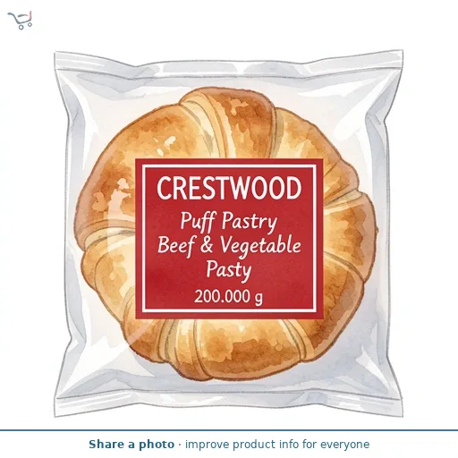 Puff Pastry Beef & Vegetable Pasty