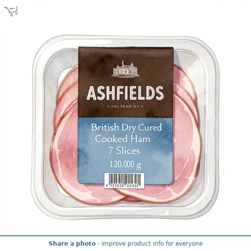 British Dry Cured Cooked Ham 7 Slices