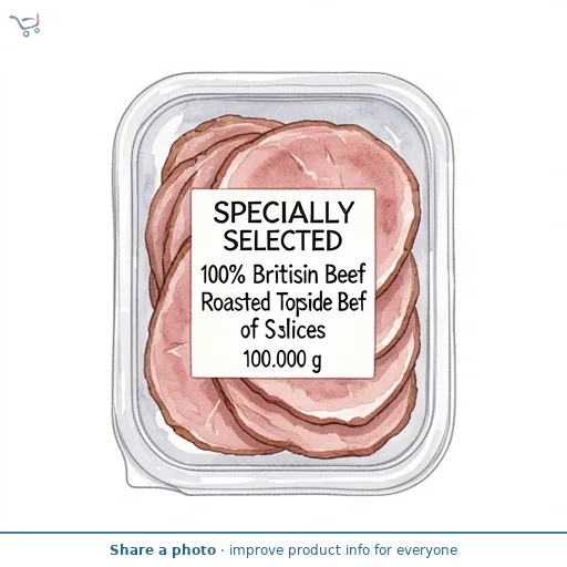 100% British Beef Roasted Topside of Beef 5 Slices