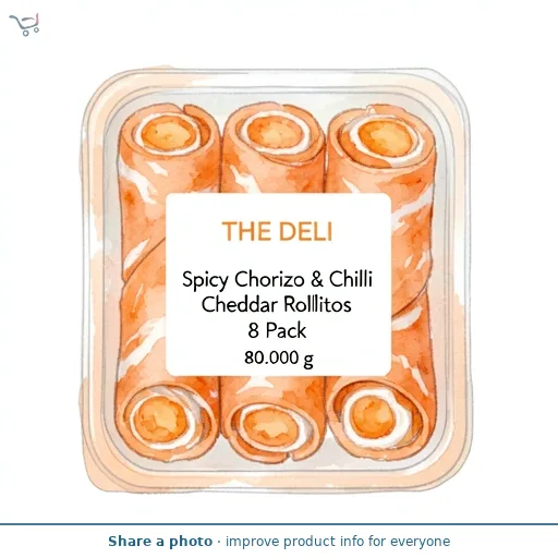 Spicy Chorizo & Chilli Cheddar Rollitos 8 Pack