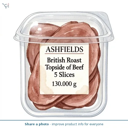 British Roast Topside of Beef 5 Slices
