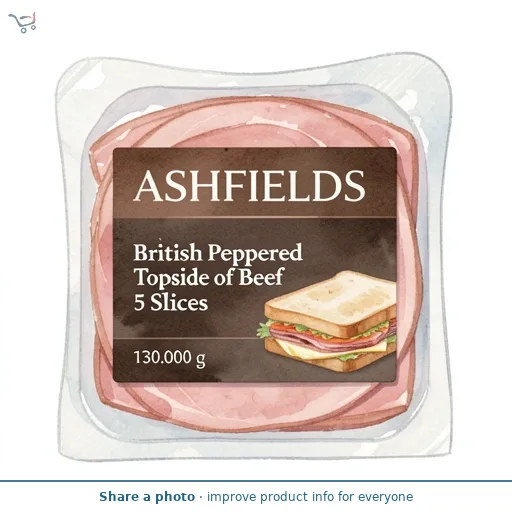 British Roast Peppered Topside of Beef 5 Slices