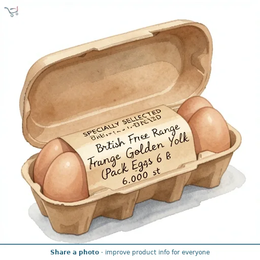 British Free Range Golden Yolk Eggs 6 Pack