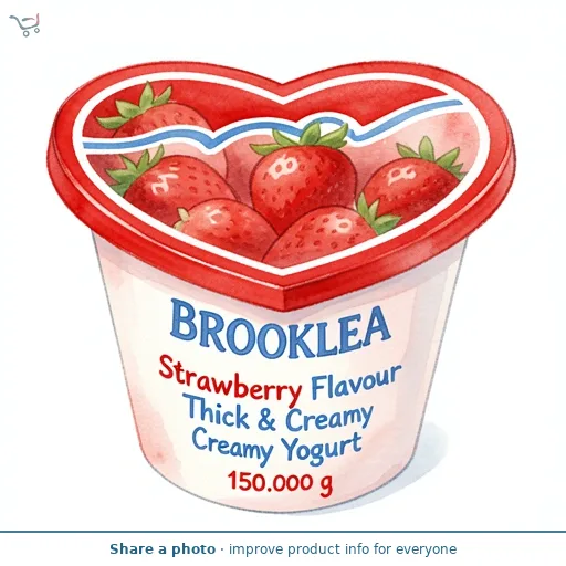Strawberry Flavour Thick & Creamy Yogurt