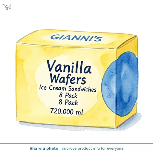 Vanilla Wafers Ice Cream Sandwiches 8 Pack
