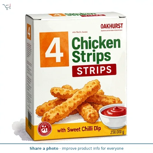 Chicken Strips 4 Pack with Sweet Chilli Dip