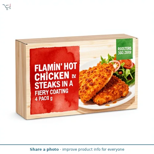 Flamin' Hot Chicken Steaks in a Fiery Coating 4 Pack
