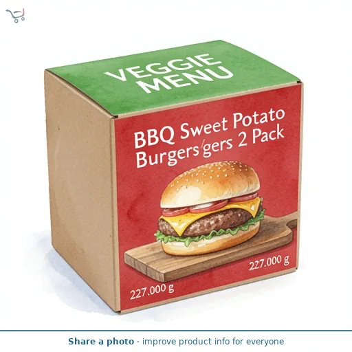 BBQ Sweet Potato Burgers 2 Pack