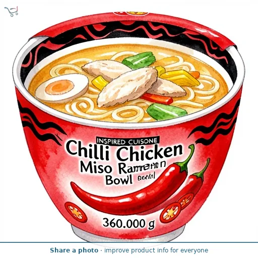 Chilli Chicken Miso Ramen Bowl