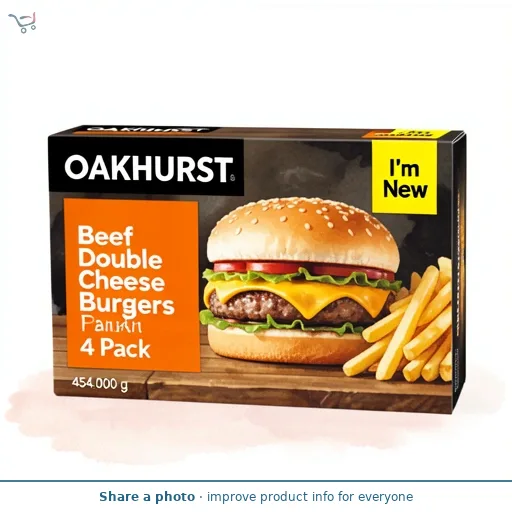 Beef Double Cheese Burgers 4 Pack