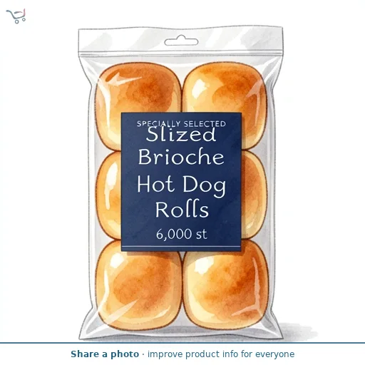 Sliced Brioche Hot Dog Rolls