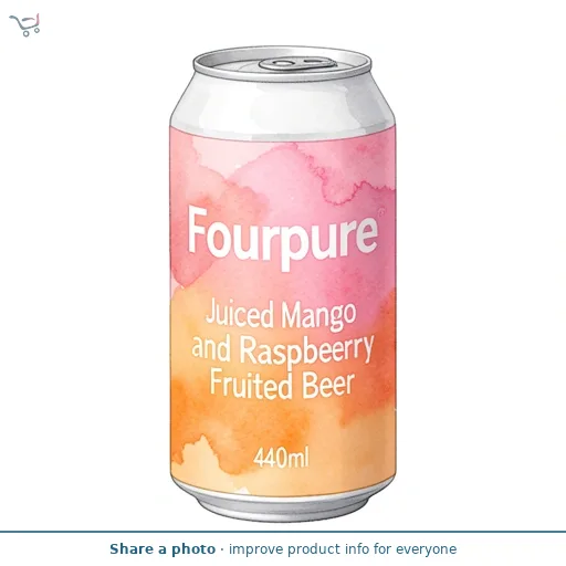 Fourpure Juiced Mango and Raspberry Fruited Beer 440ml