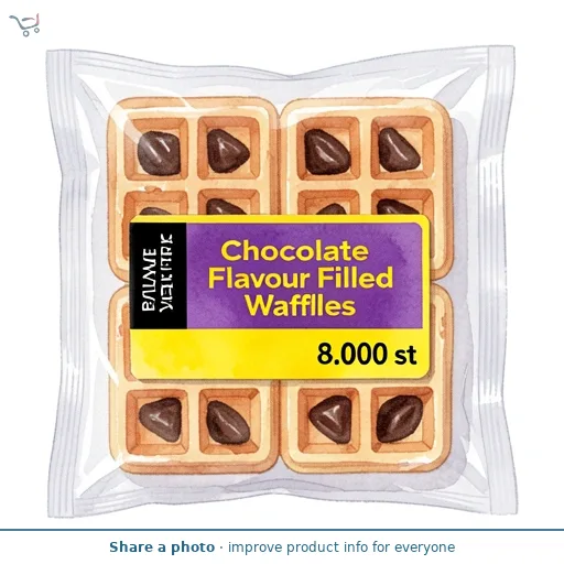 Chocolate Flavour Filled Waffles