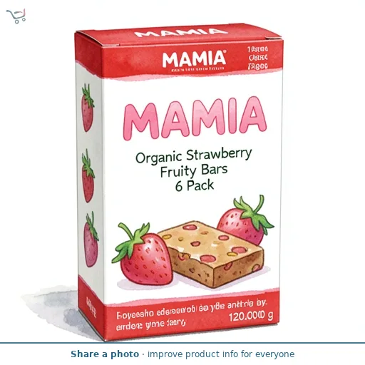 Organic Strawberry Fruity Bars 6 Pack