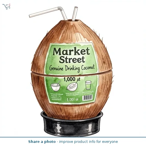 Market Street Genuine Drinking Coconut