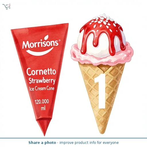 Cornetto Strawberry Ice Cream Cone 120ml