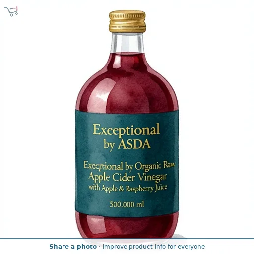 Exceptional by ASDA Exceptional by  Organic Raw Apple Cider Vinegar with Apple & Raspberry Juice 500ml