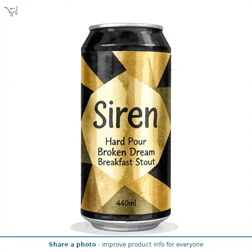 Siren Hard Pour Broken Dream Nitro Breakfast Stout 440ml