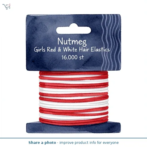 Nutmeg Girls Red & White Hair Elastics