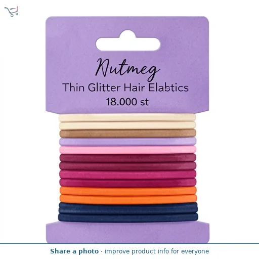 Nutmeg Thin Glitter Hair Elastics