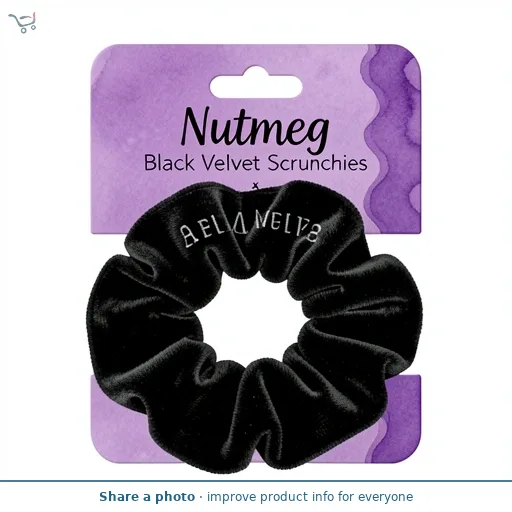 Nutmeg Black Velvet Scrunchies