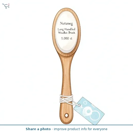 Nutmeg Long Handled Wooden Bath Brush