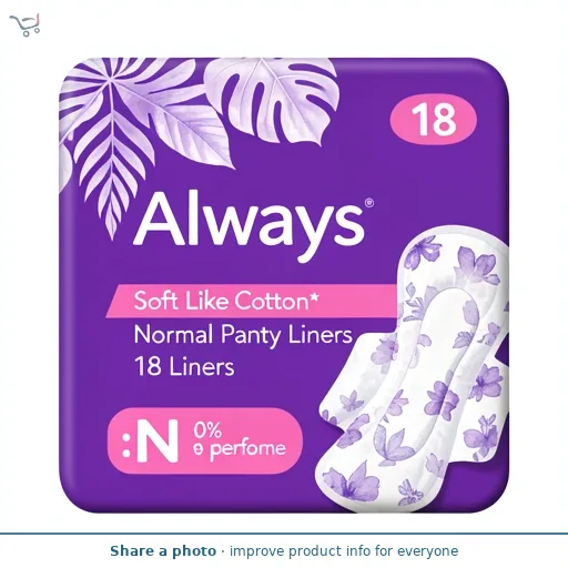 Always Soft Like Cotton Normal Panty Liners 18 Liners