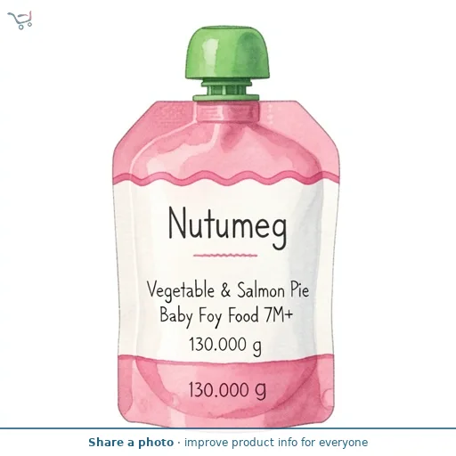 Nutmeg Vegetable & Salmon Pie Baby Food  7M+ 