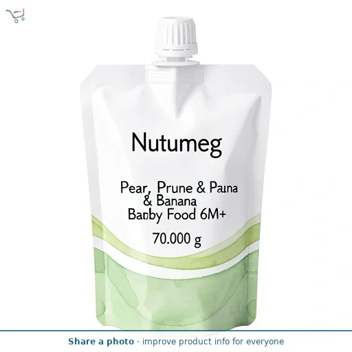 Nutmeg Pear, Prune & Banana Baby Food 6M+ 