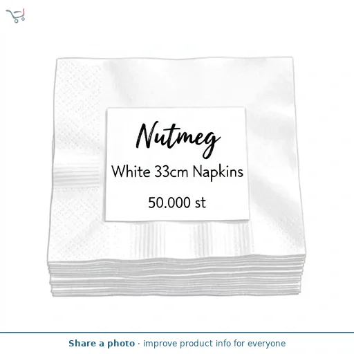 Nutmeg White 33cm Napkins