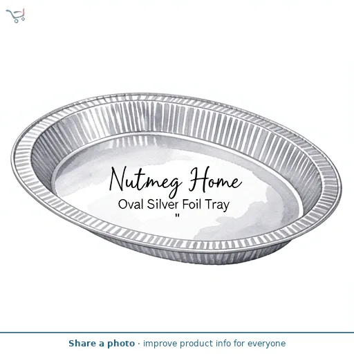 Nutmeg Home Oval Silver Foil Tray