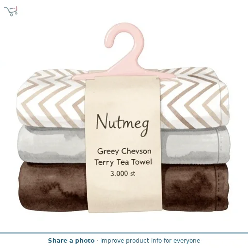 Nutmeg Grey Chevron Terry Tea Towel