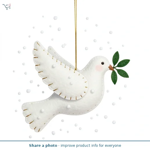 Morrisons Hanging Felt Dove Christmas Decoration