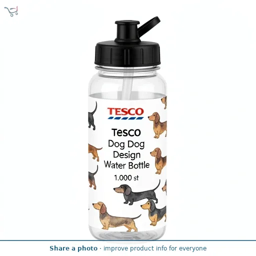 Tesco Dog Design Water Bottle 550ml