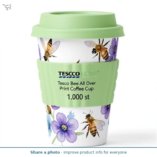 Tesco Bee All Over Print Coffee Cup 350ML