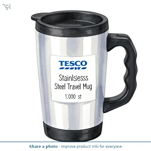 Tesco Stainless Steel Travel Mug 450Ml