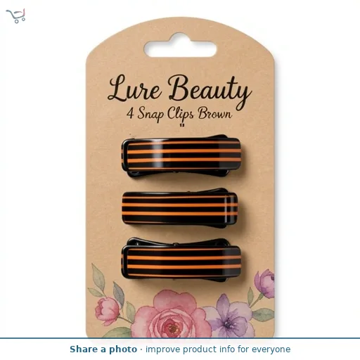 Lure Beauty 4 Snap Clips Brown