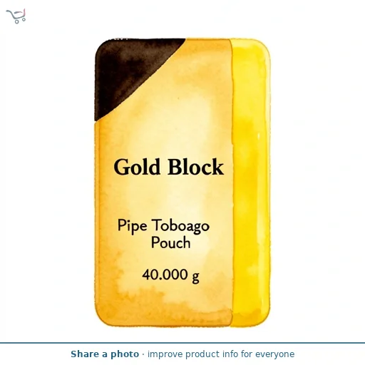 Gold Block Pipe Tobacco Pouch