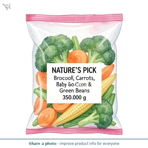 Broccoli, Carrots, Baby Corn & Green Beans