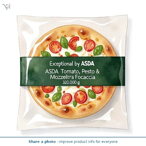 Exceptional by ASDA Exceptional by ASDA Tomato, Pesto & Mozzarella Focaccia 320g