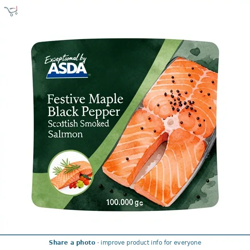 Exceptional by ASDA Festive Maple & Black Pepper Scottish Smoked Salmon 100g