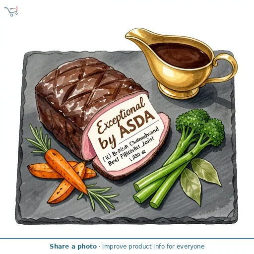 Exceptional by ASDA (16) British Chateaubriand Beef Fillet Joint