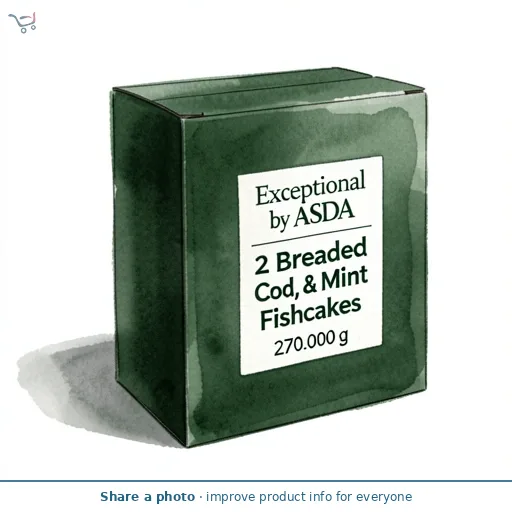 Exceptional by ASDA 2 Breaded Cod, Pea & Mint Fishcakes 270g