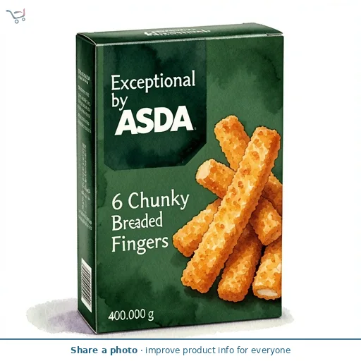 Exceptional by ASDA 6 Chunky Breaded Fish Fingers 400g