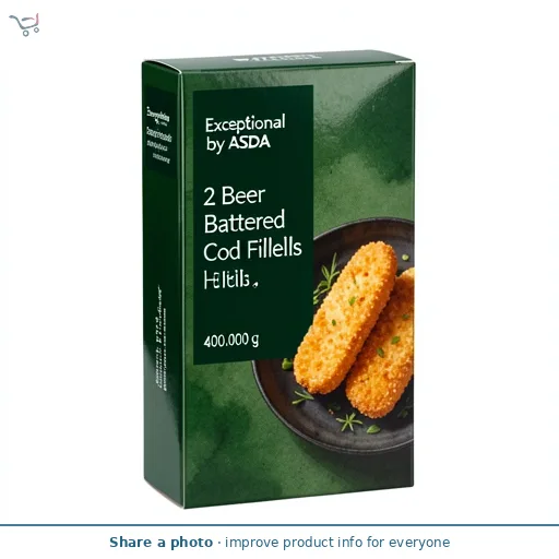 Exceptional by ASDA 2 Beer Battered Cod Fillets 400g