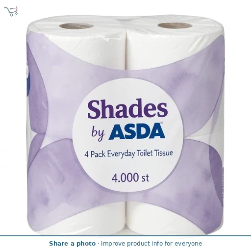Shades by ASDA 4 Pack Everyday Toilet Tissue