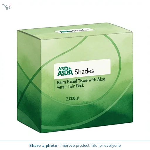 ASDA Shades Balm Facial Tissue with Aloe Vera - Twin Pack